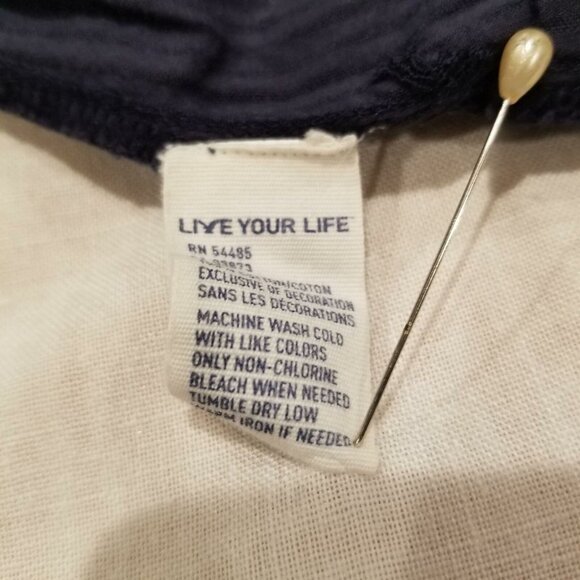 AE American Eagle Boho Festival Halter Crop Top Embroidered Sz 4 Navy Blue - Picture 8 of 8